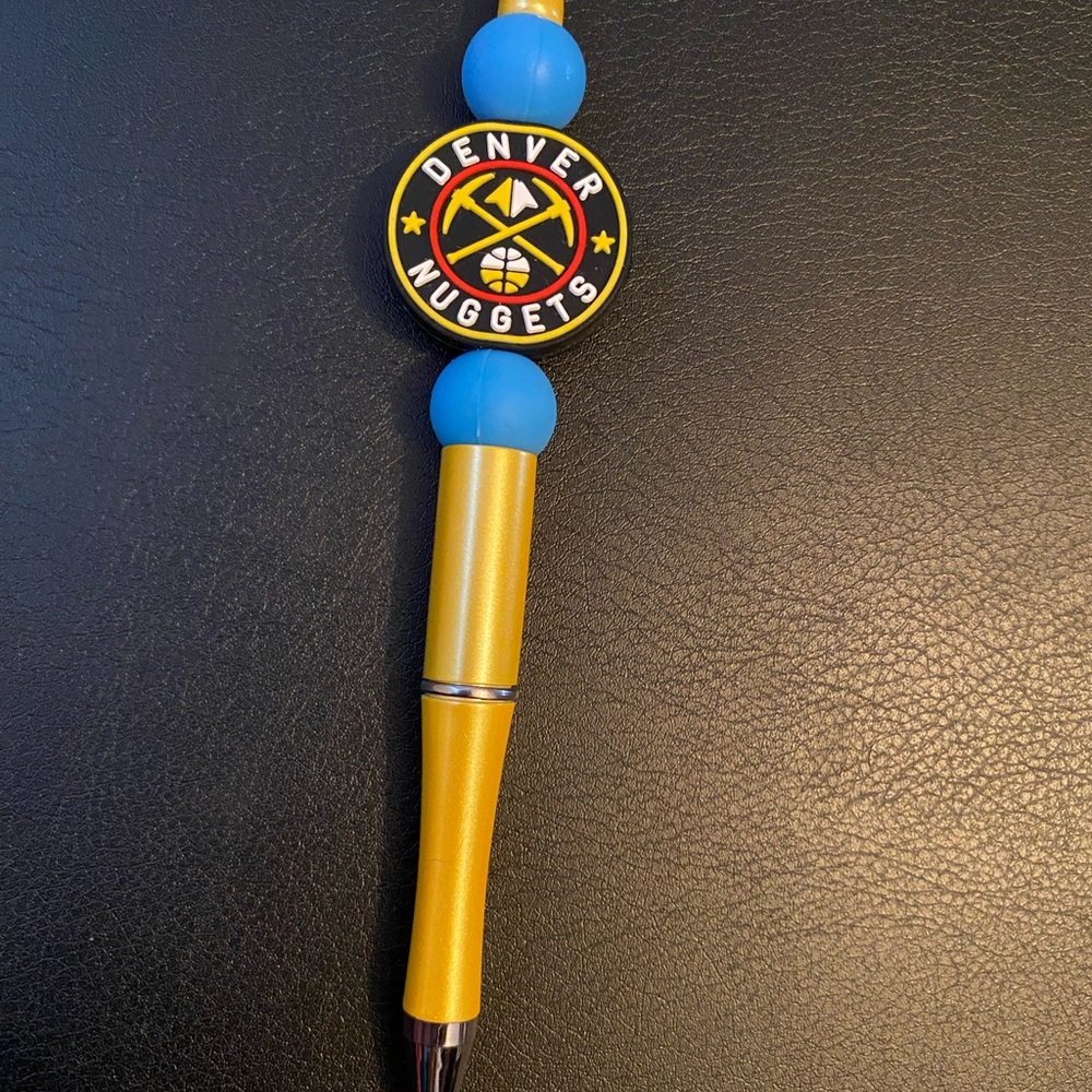 Denver Nuggets Pen with Blue and Gold Accents Hand Crafted